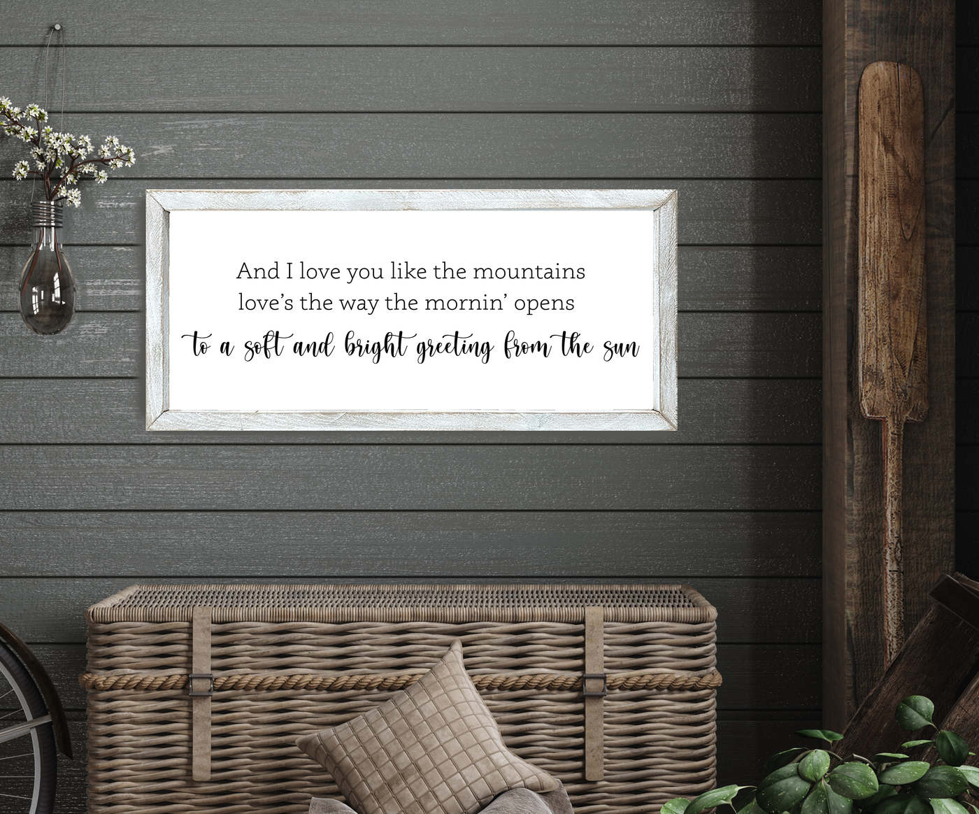 And I Love You Like The Mountains Wall Art - Mulberry Market Designs