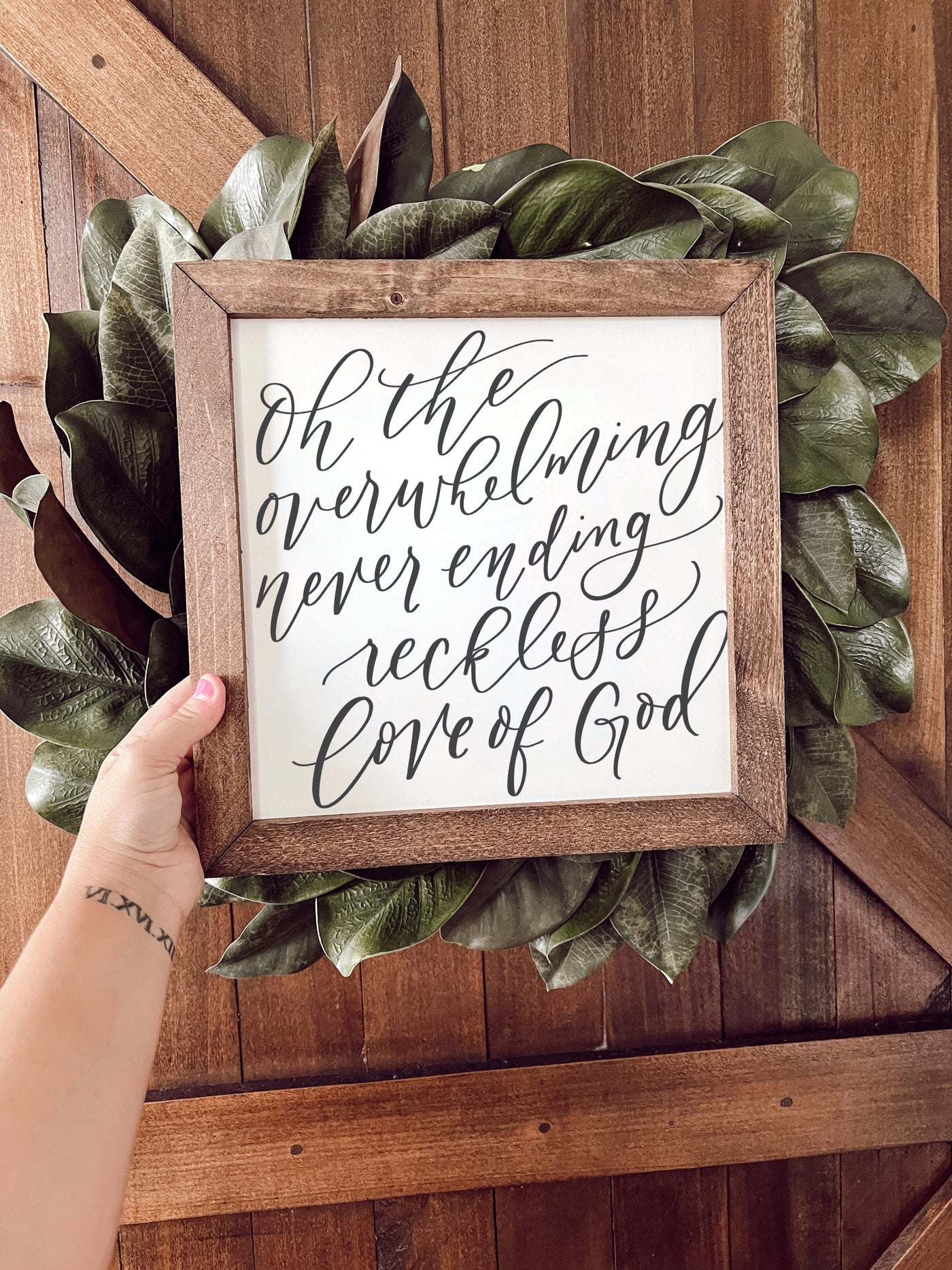 Oh the Overwhelming Reckless Love Of God Christian Wall Art - Mulberry Market Designs