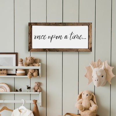 Once Upon A Time Sign | Kids Playroom Sign - Mulberry Market Designs