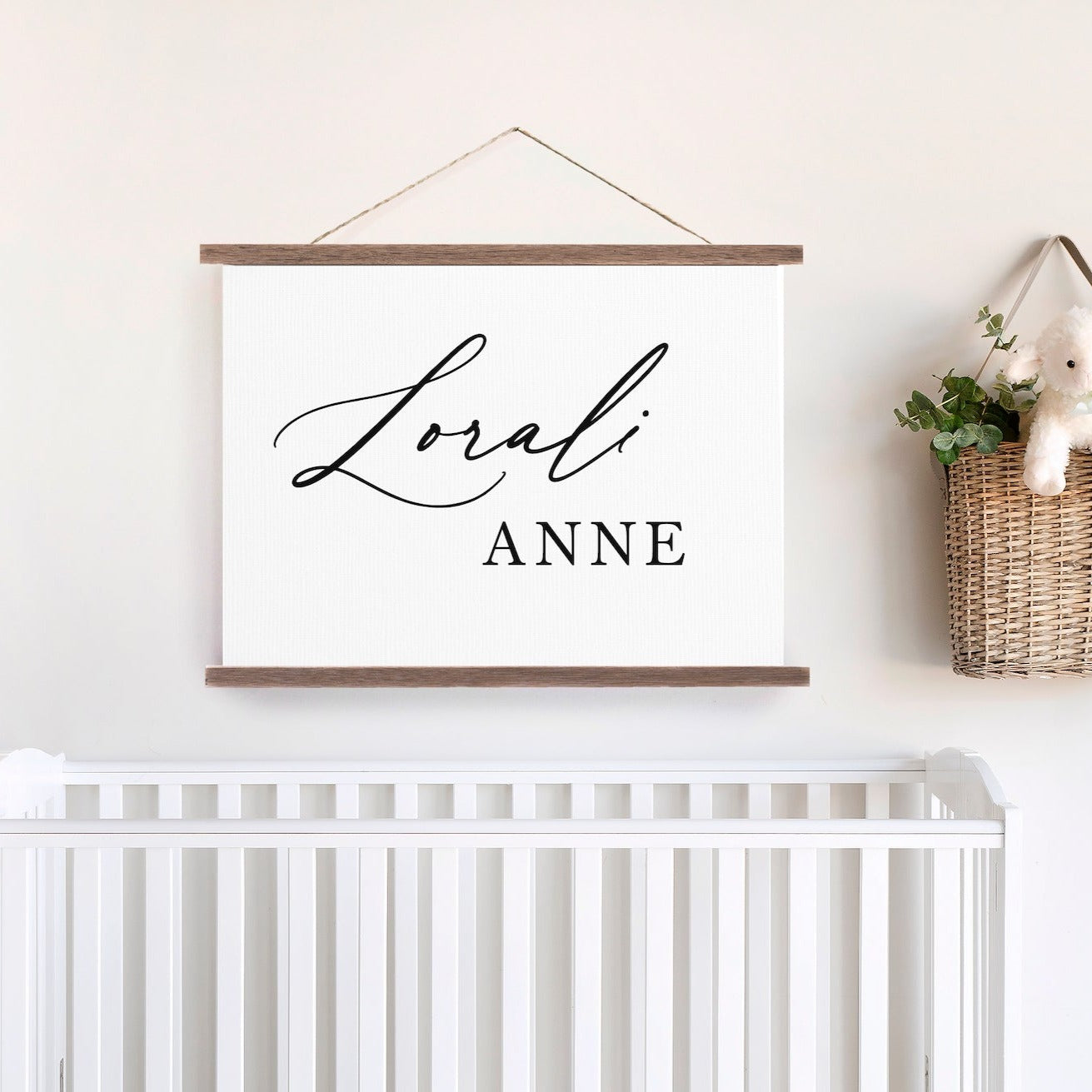 Personalized Babys Name Hanging Canvas Nursery Art