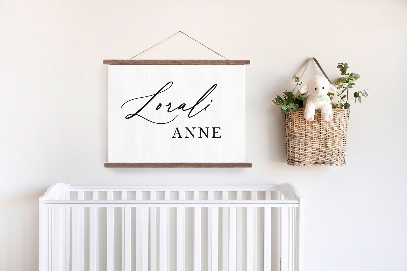 Personalized Babys Name Hanging Canvas Nursery Art