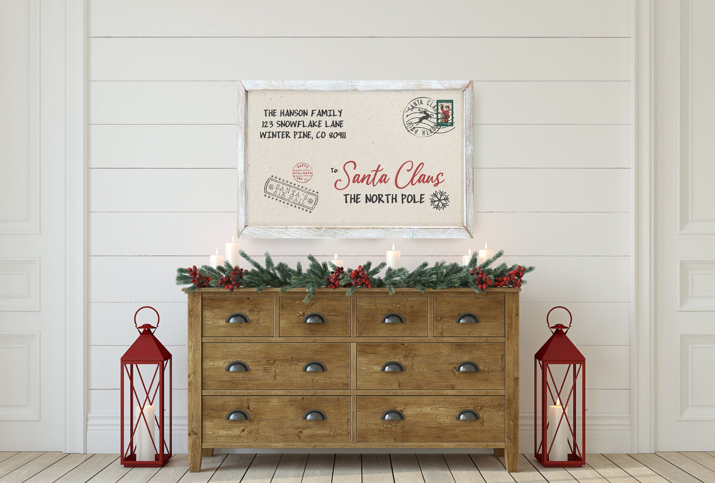 Personalized Letter to Santa Christmas Sign - Mulberry Market Designs