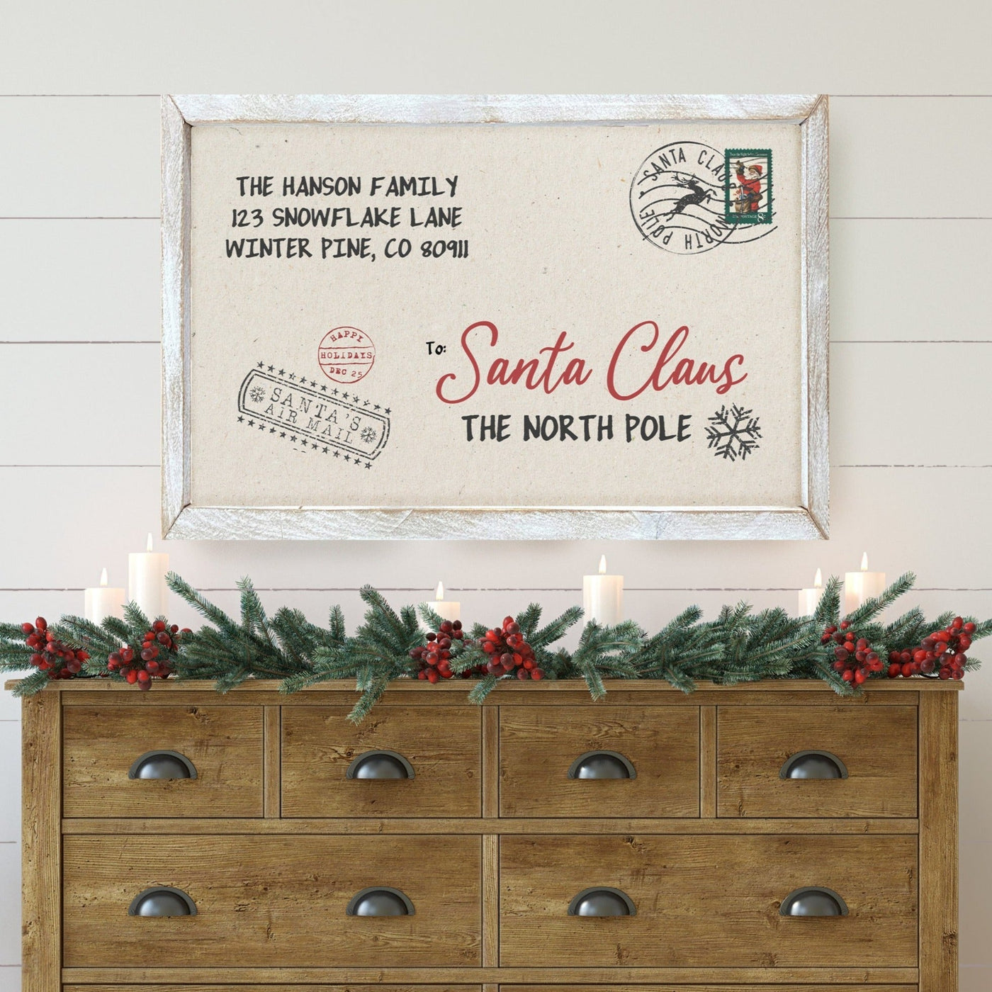 Personalized Letter to Santa Christmas Sign - Mulberry Market Designs