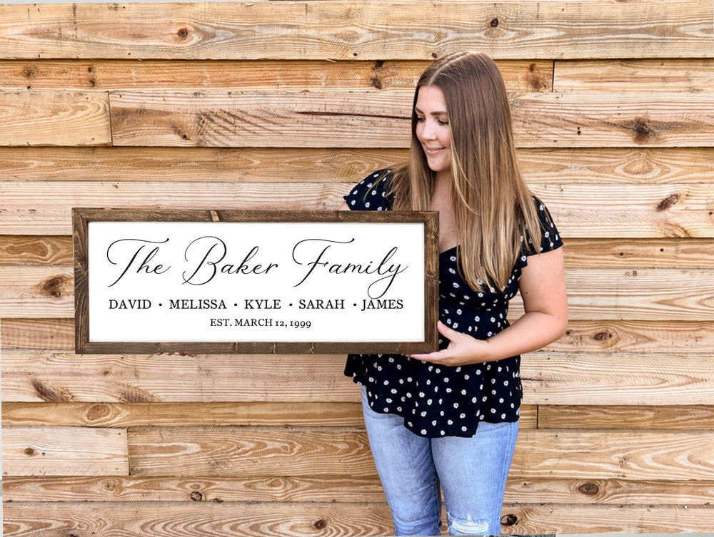 Home is where the heart is Sign, Personalized Family Name, Wood Framed Canvas top Sign, Established Date, Custom Name Sign