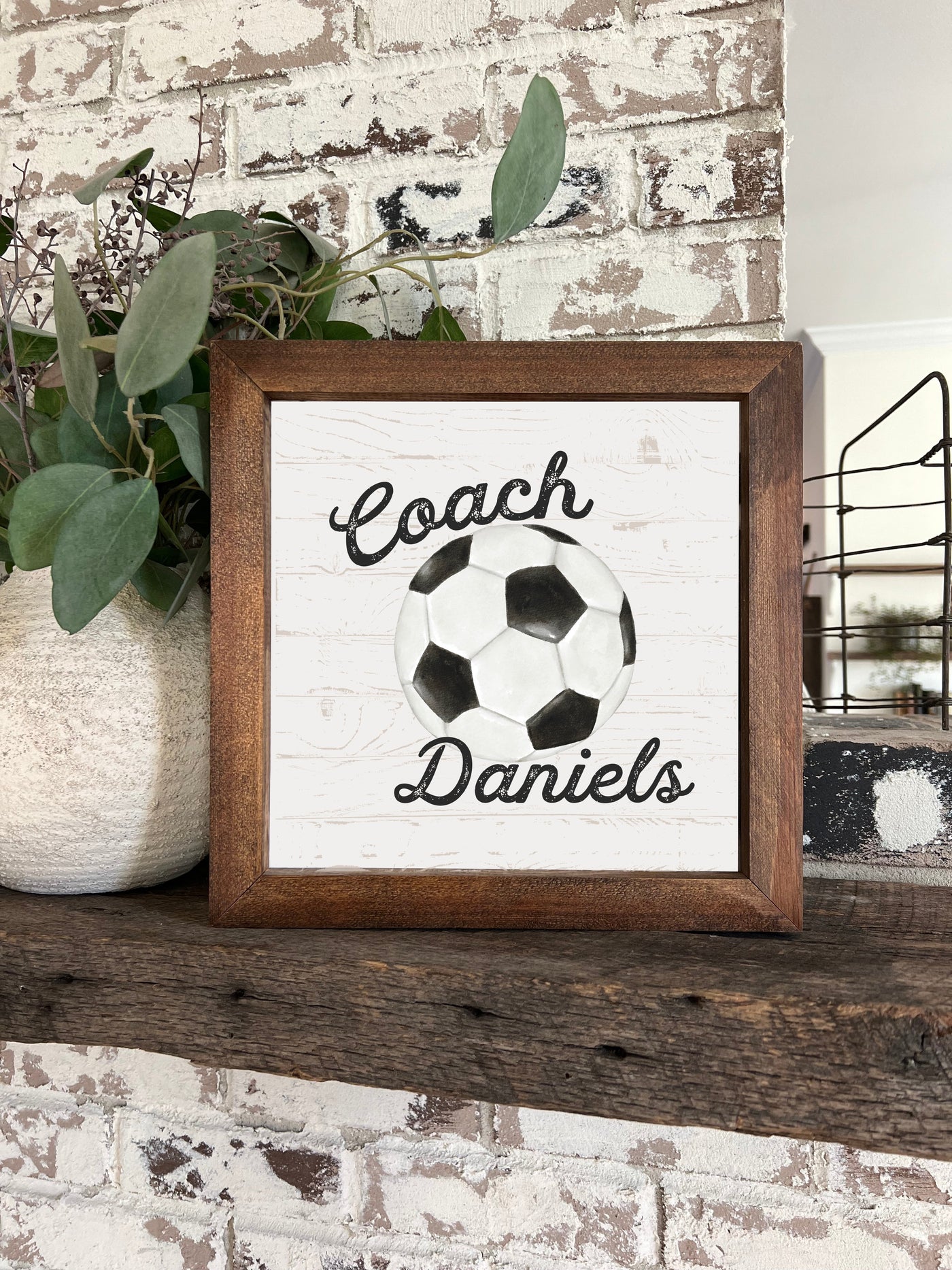 Personalized Soccer Coach Sign - Mulberry Market Designs