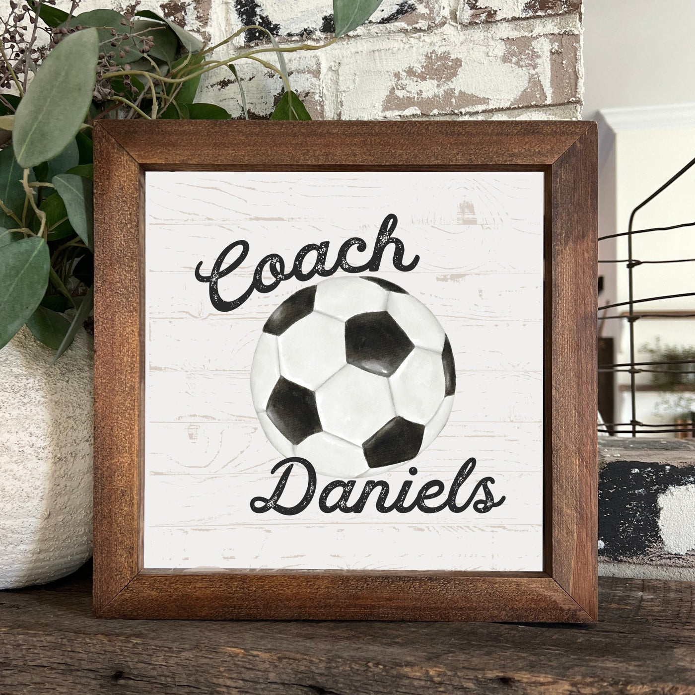 Personalized Soccer Coach Sign - Mulberry Market Designs