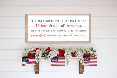 I Pledge Allegiance Wood Framed Sign Wood Framed Sign