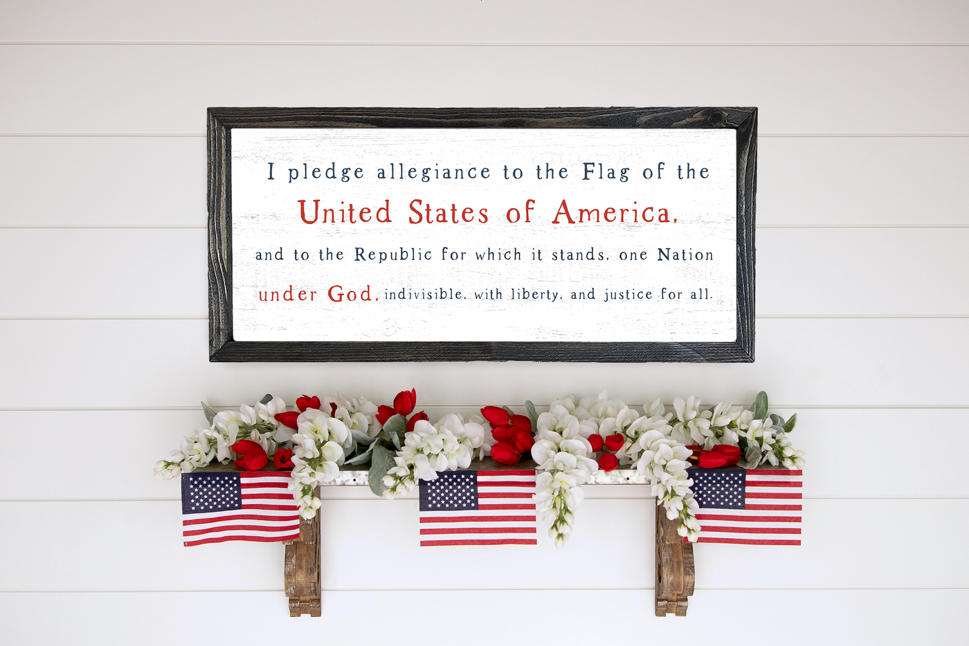 I Pledge Allegiance Wood Framed Sign Wood Framed Sign