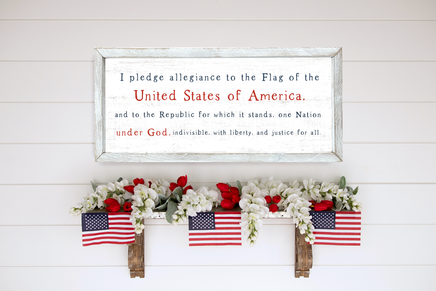 I Pledge Allegiance Wood Framed Sign Wood Framed Sign