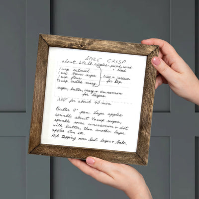 Handwriting Keepsake Sign | Framed Handwriting Sign | Handwritten Recipe | Wedding Gift - Mulberry Market Designs