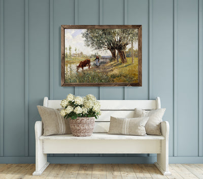 Countryside Vintage Farmhouse Painting - Mulberry Market Designs