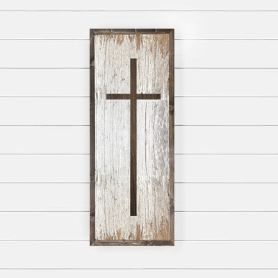 Rustic Wood Cross Sign - Mulberry Market Designs