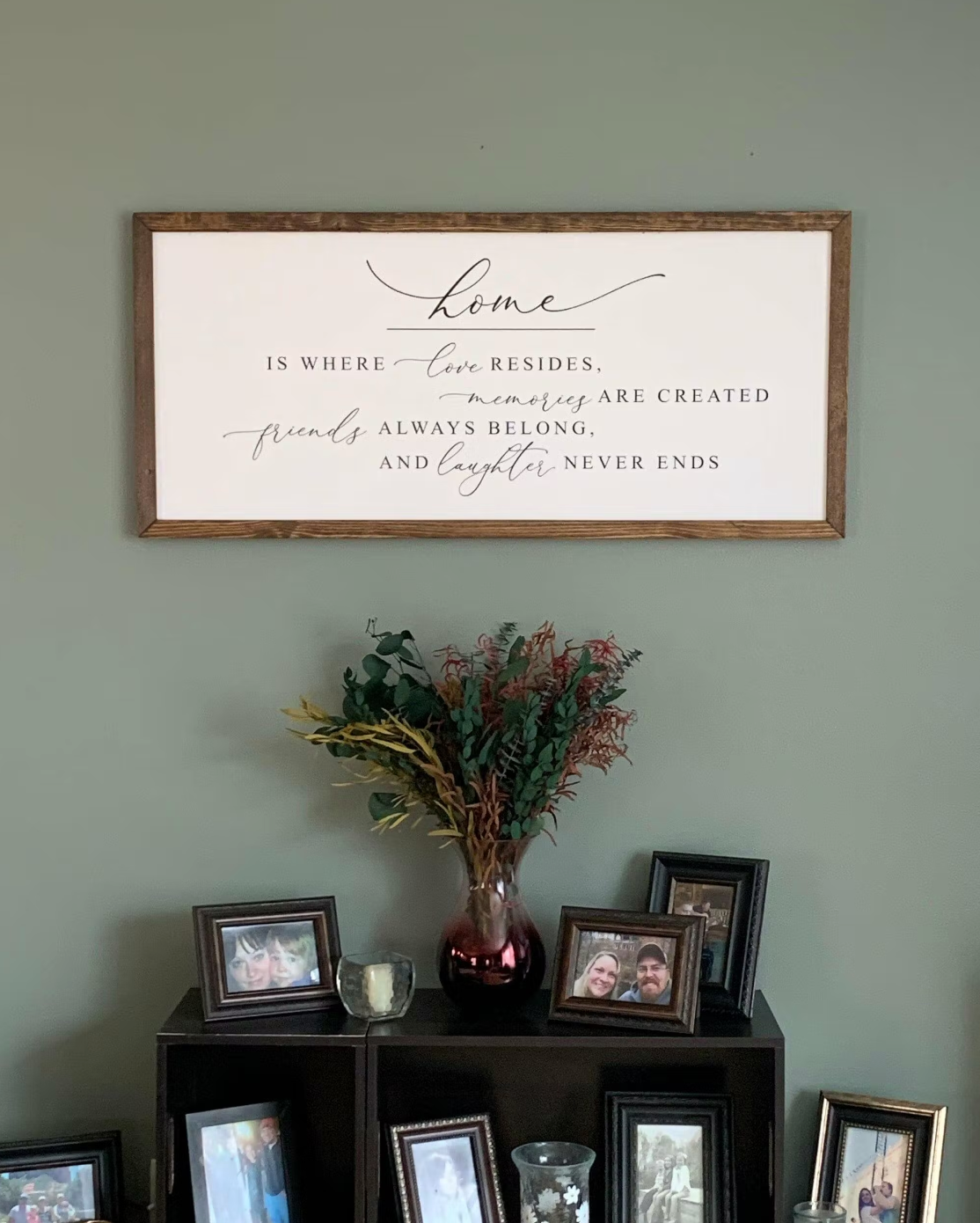 Home Is Where Love Resides Wood Sign - Mulberry Market Designs