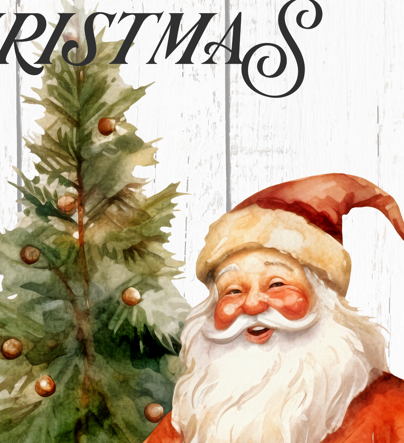 Santa Have A Holly Jolly Christmas Sign - Mulberry Market Designs