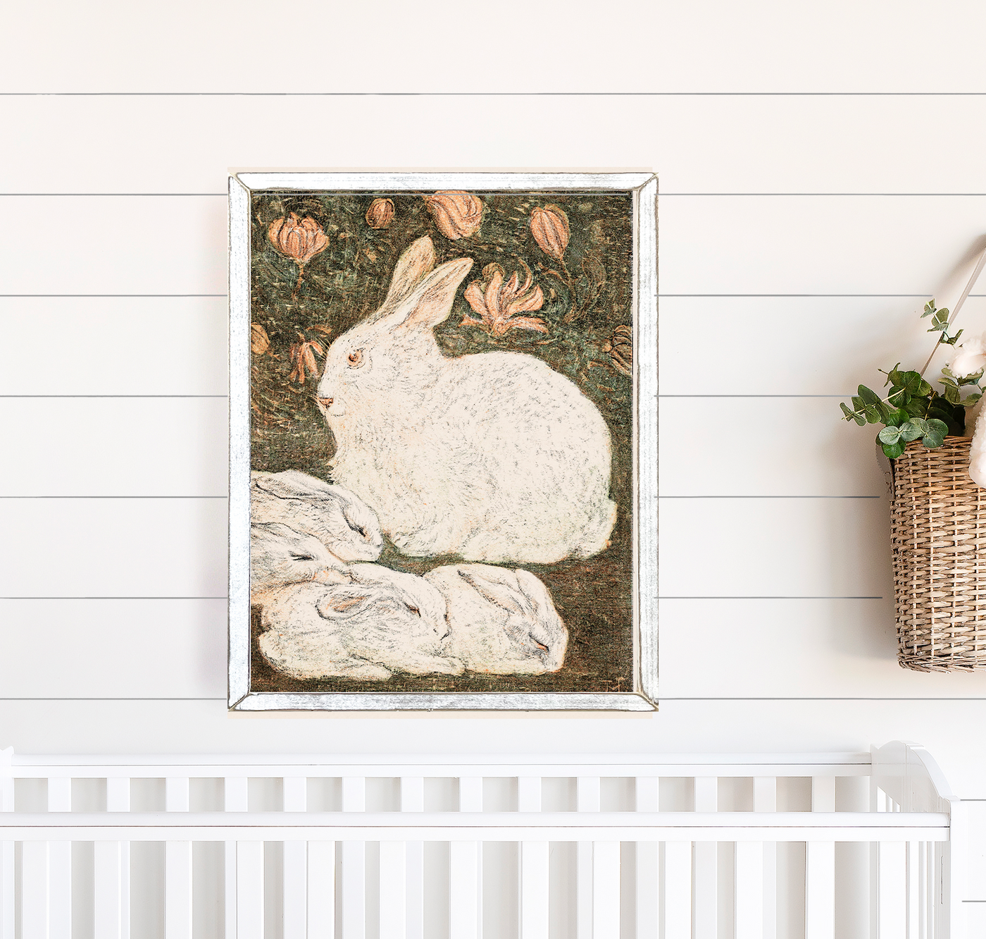 Sleeping Rabbits Vintage Wall Art - Mulberry Market Designs