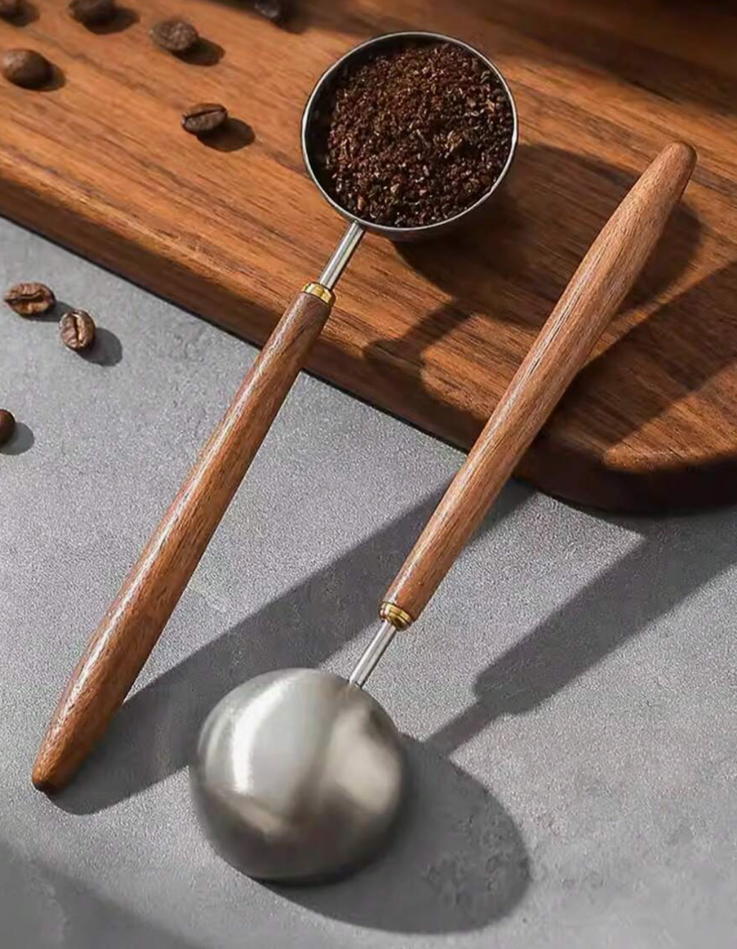 Walnut Wood Spoon with Handle - Mulberry Market Designs