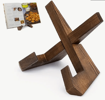 Wood Cookbook Holder Stand - Mulberry Market Designs