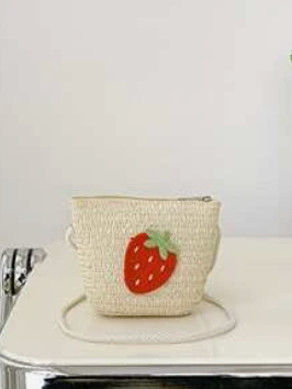 Strawberry Mini Straw Handbag