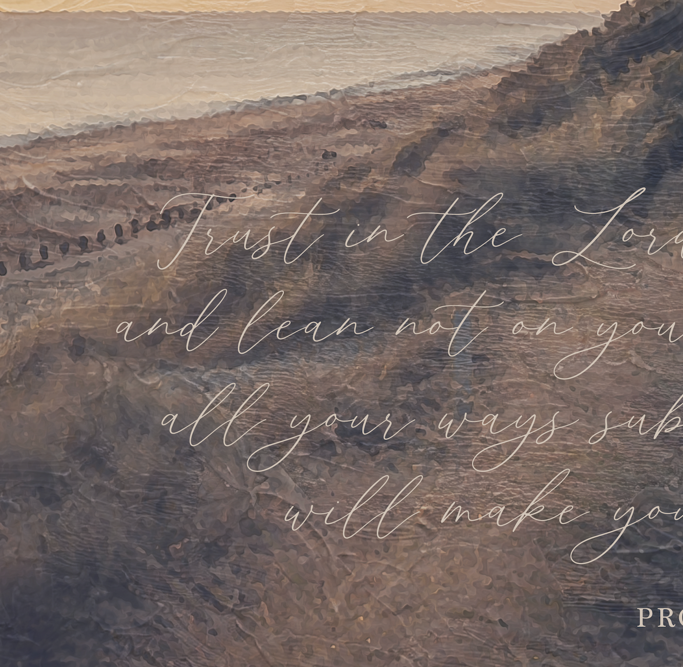 Trust In The Lord Beach Scene Scripture Wall Art