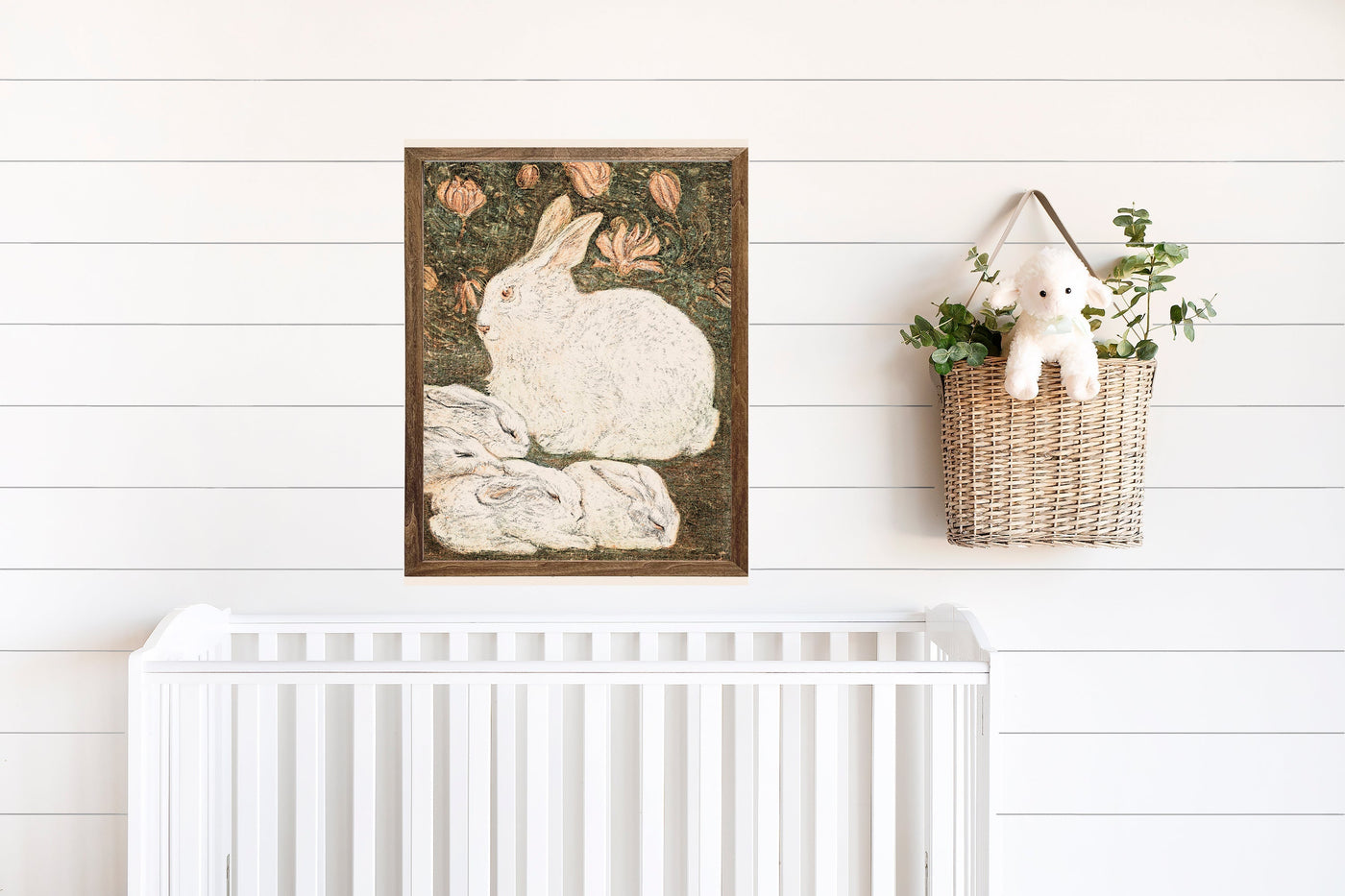 Sleeping Rabbits Vintage Wall Art - Mulberry Market Designs