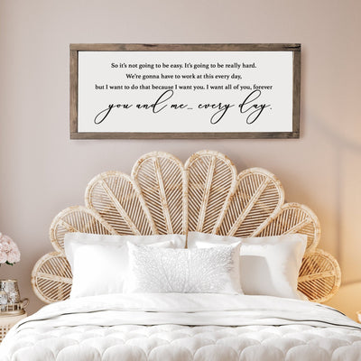 So It's Not Going to Be Easy Sign | Farmhouse Wood Framed Sign - Mulberry Market Designs