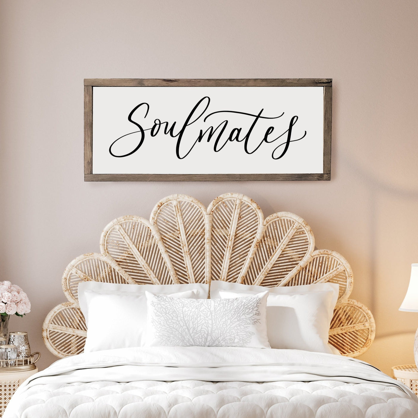 Soulmates Sign | Farmhouse Wood Framed Sign - Mulberry Market Designs