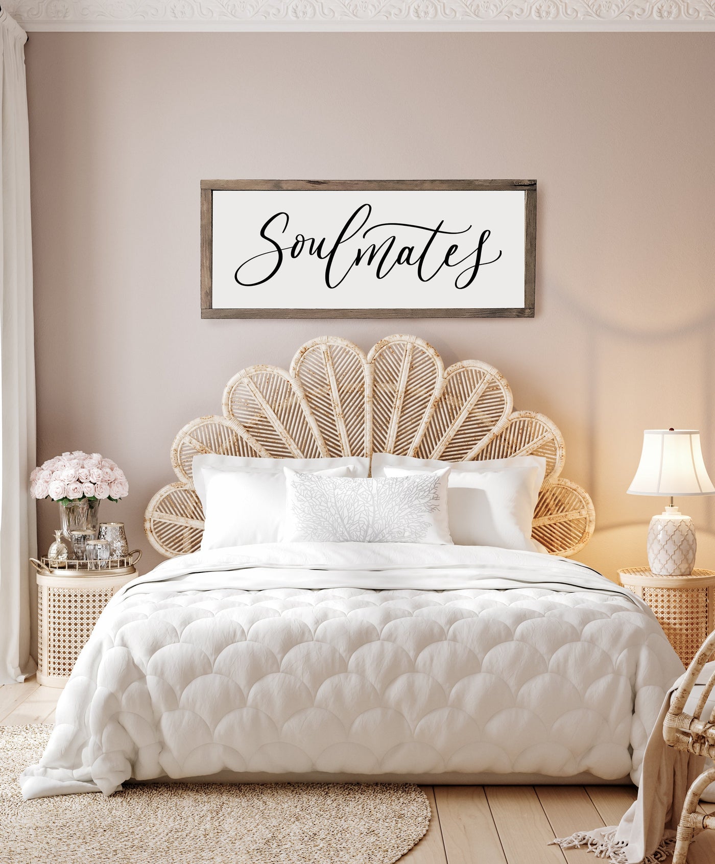 Soulmates Sign | Farmhouse Wood Framed Sign - Mulberry Market Designs