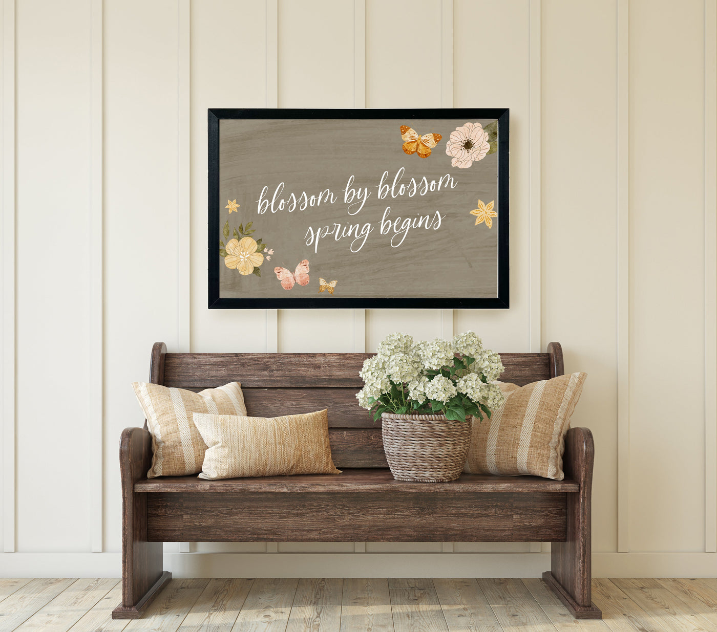 Spring Wall Art Blossom By Wood Framed Sign