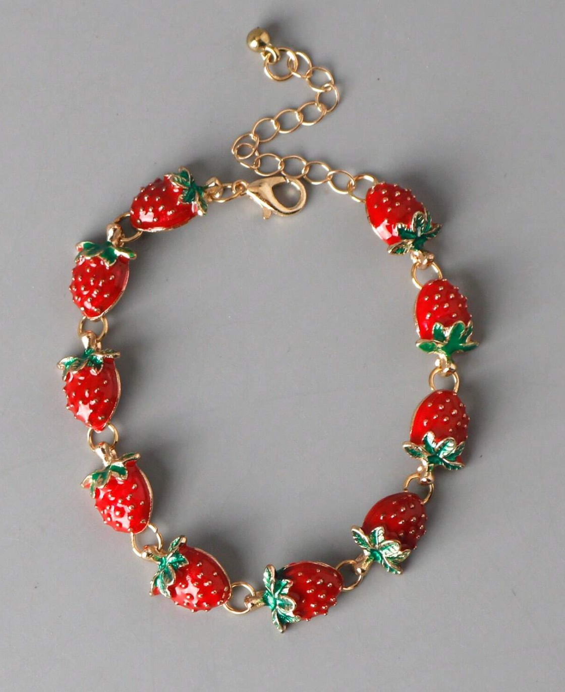 Strawberry Charm Bracelet - Mulberry Market Designs