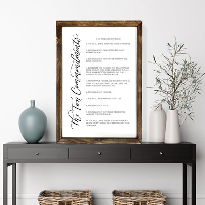 The Ten Commandments Sign - Mulberry Market Designs