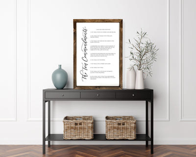 The Ten Commandments Sign - Mulberry Market Designs