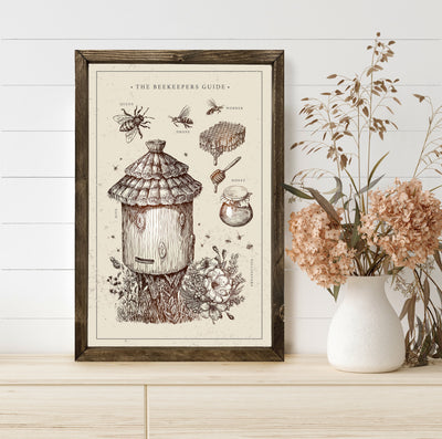 Vintage Beekeepers Guide Wall Art - Mulberry Market Designs