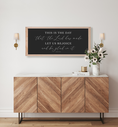 This Is The Day That The Lord Has Made Bible Verse Sign - Mulberry Market Designs