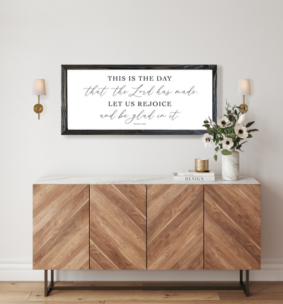 This Is The Day That The Lord Has Made Bible Verse Sign - Mulberry Market Designs