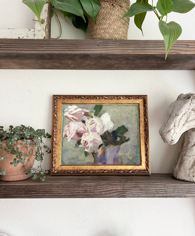 Dusty Roses Vintage Gold Framed Art | Spring Collection - Mulberry Market Designs