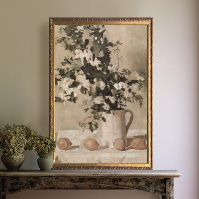 Vintage Art Lemons & Blossoms Gold Framed Art - Mulberry Market Designs