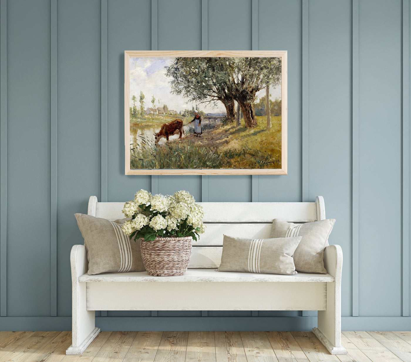 Countryside Vintage Farmhouse Painting - Mulberry Market Designs