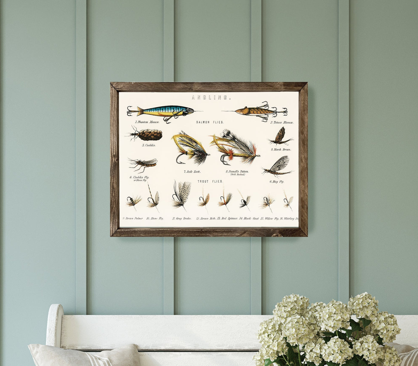 Vintage Fishing Anglers Bait Wall Art - Mulberry Market Designs