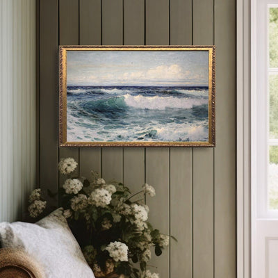 Vintage Art Hawaii Seascape Painting - Mulberry Market Designs