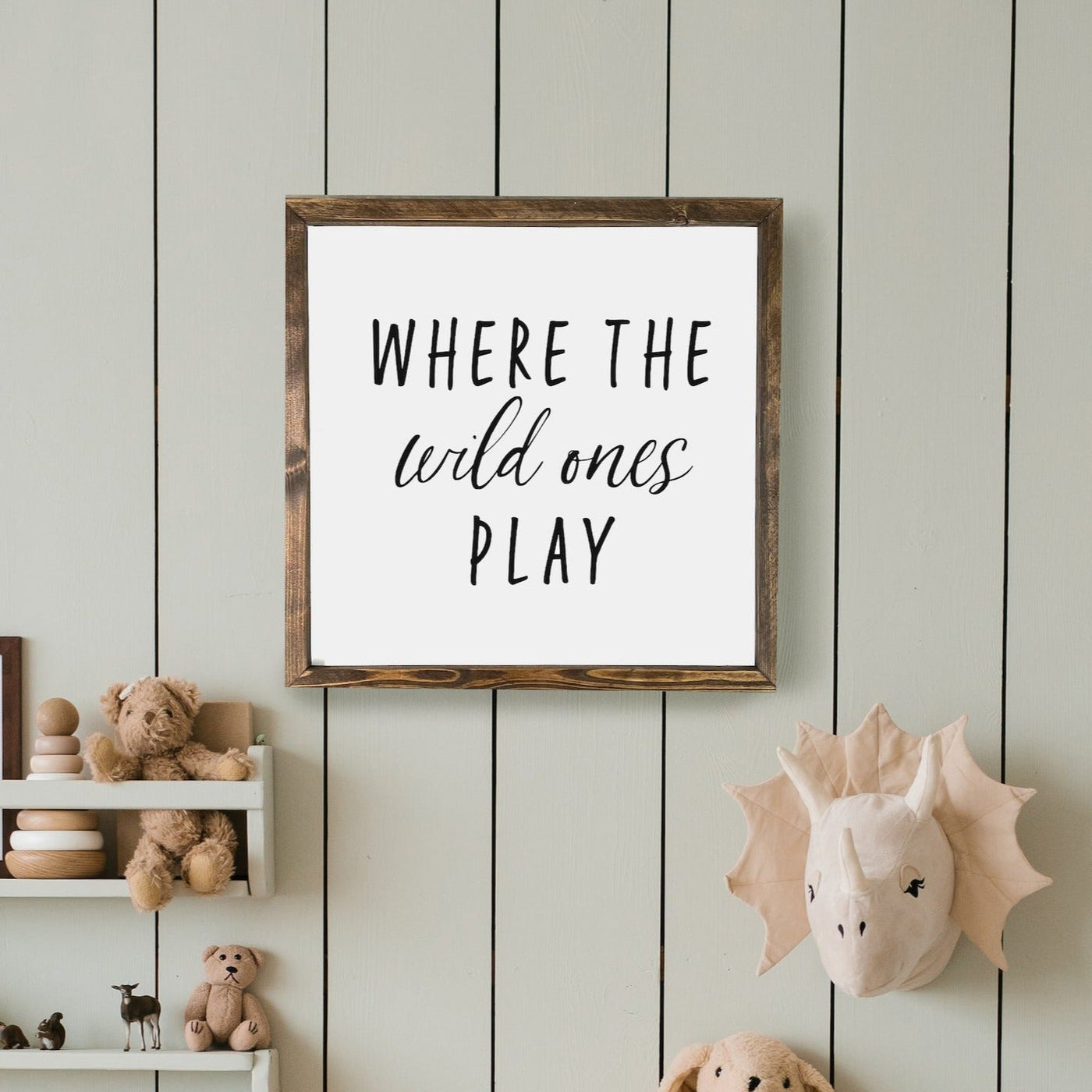 Where The Wild Ones Play Kids Play Room Sign - Mulberry Market Designs