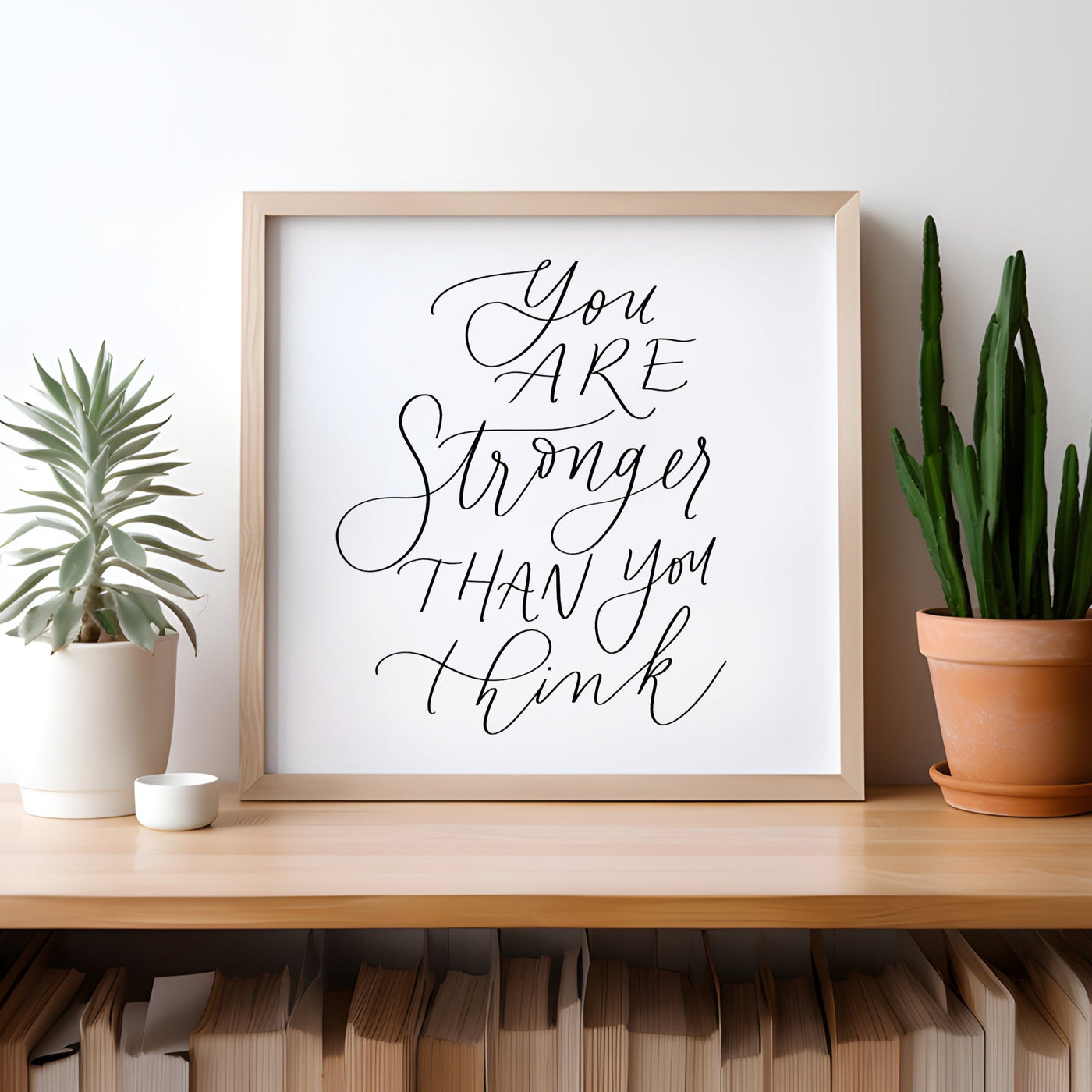 You Are Stronger Than You Think Wood Wall Art - Mulberry Market Designs