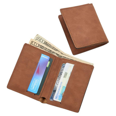 Caramel Leatherette Wallet - Free Engraving!