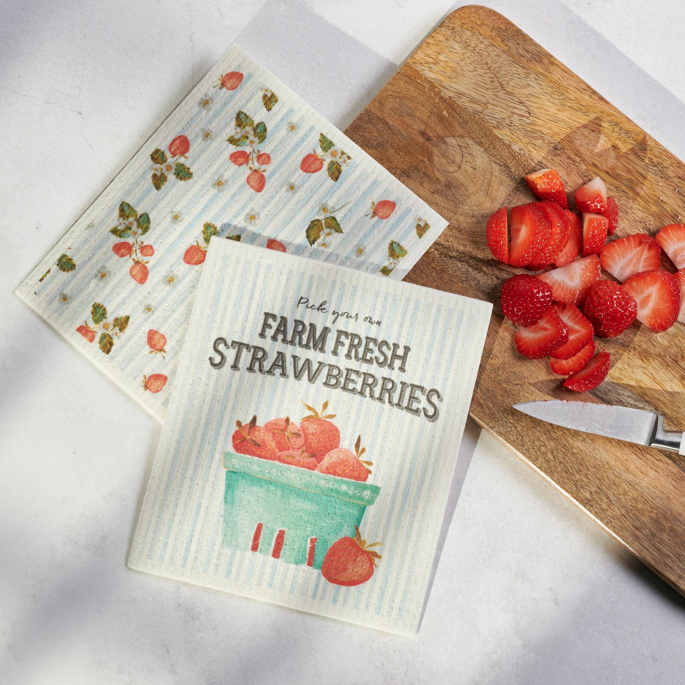 Strawberry Swedish Dishcloth Set