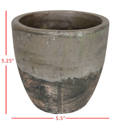 Gray Terracotta Garden Planter Pot - Mulberry Market Designs