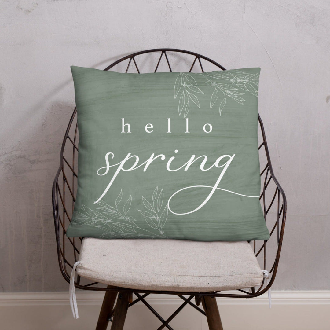 Hello Spring Pillow Porch Toss Pillow Accent Pillow Spring Pillow