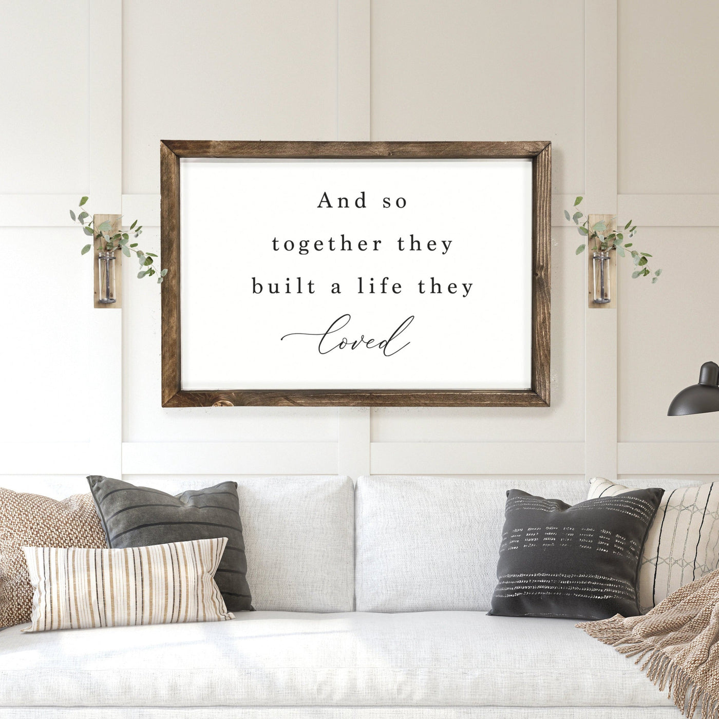 And So Together They Built A Life They Loved Bedroom Sign - Mulberry Market Designs