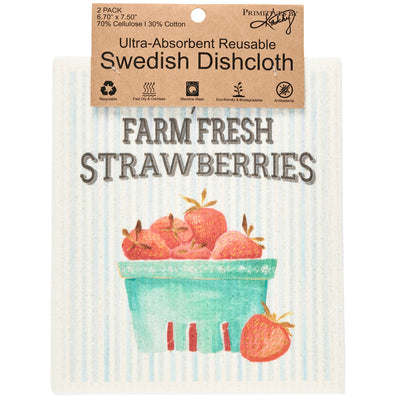 Strawberry Swedish Dishcloth Set