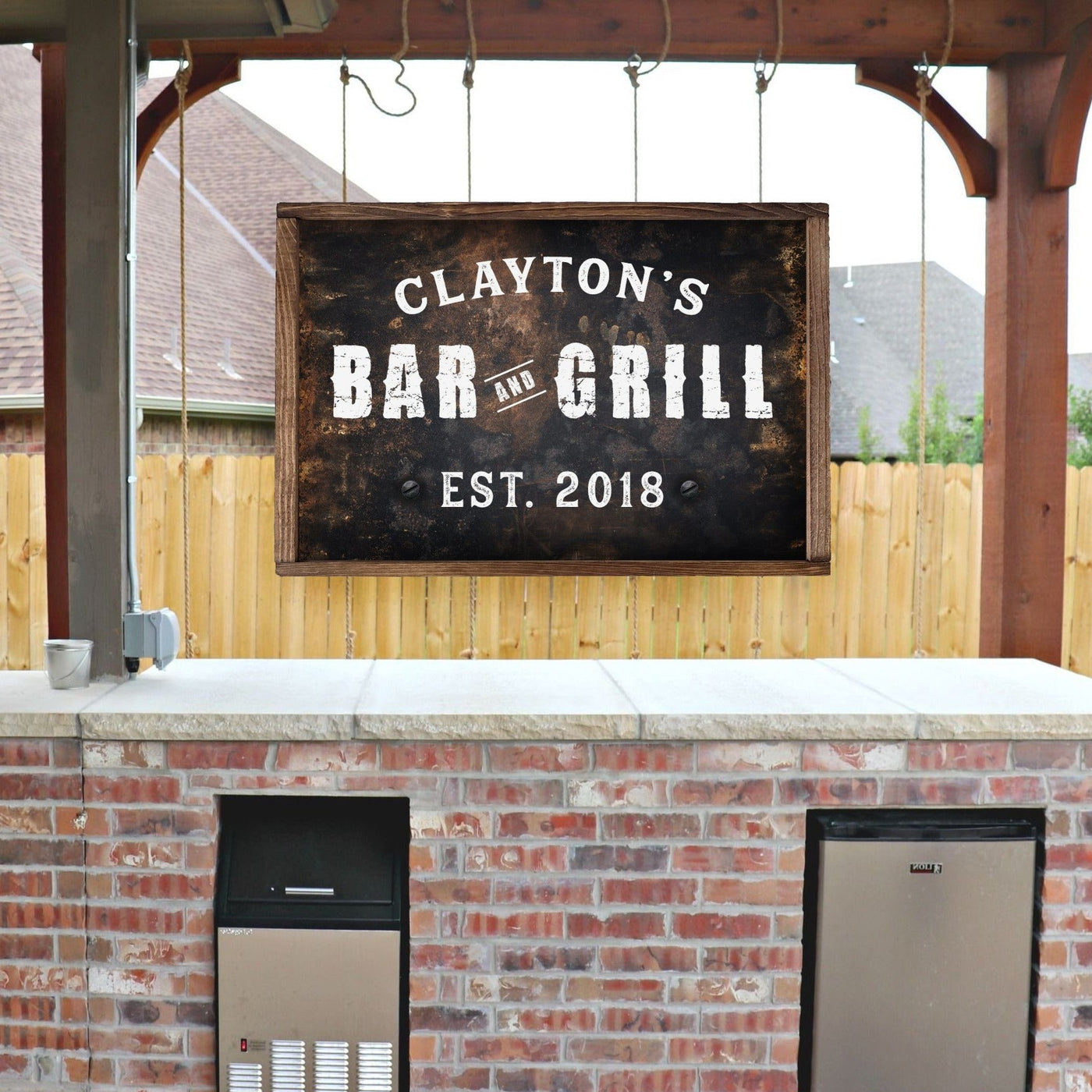 Personalized Bar and Grill Sign - Mulberry Market Designs