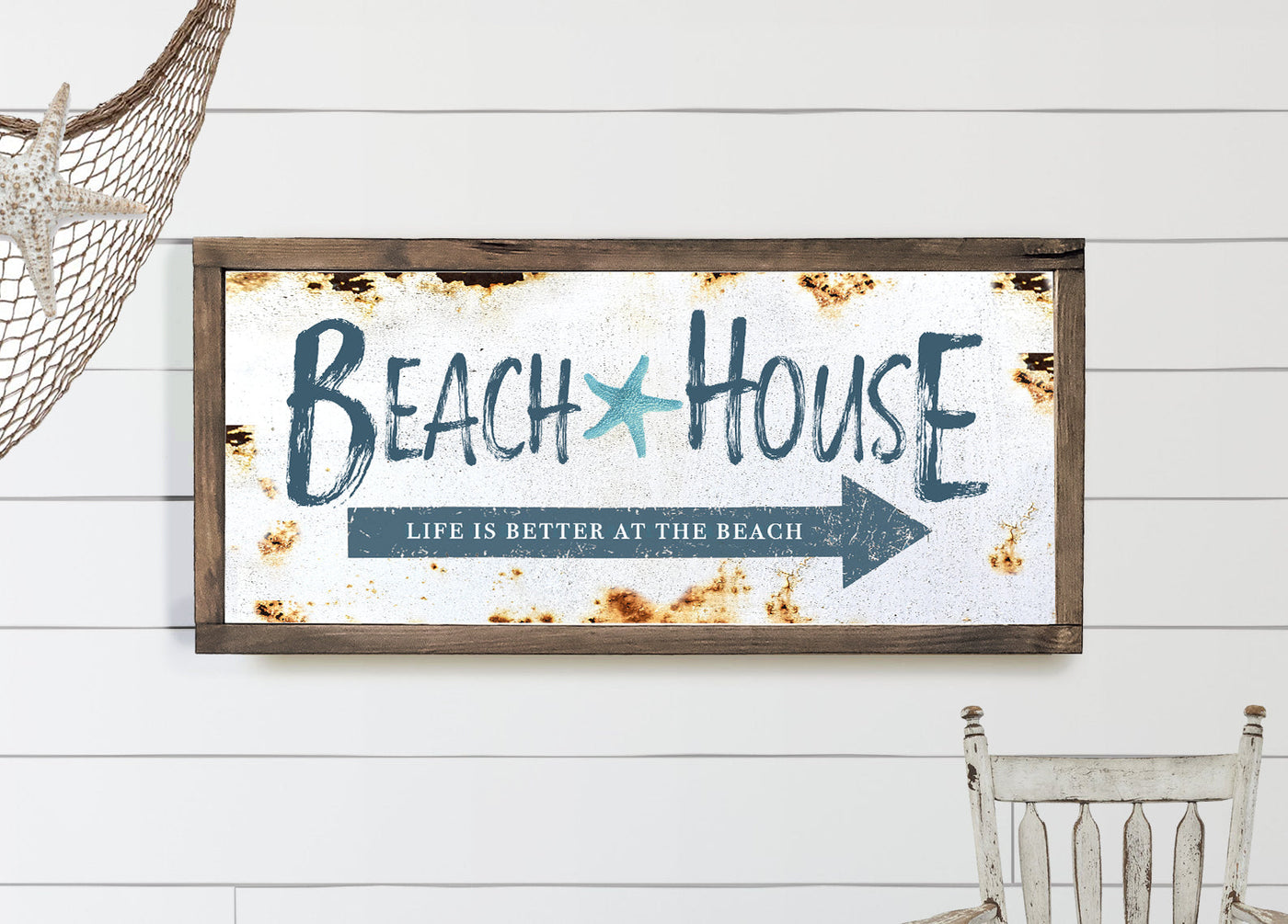 Rustic Beach House Sign - Mulberry Market Designs