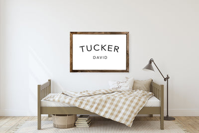 Personalized Baby Name Sign Minimalist Wood Sign - Mulberry Market Designs